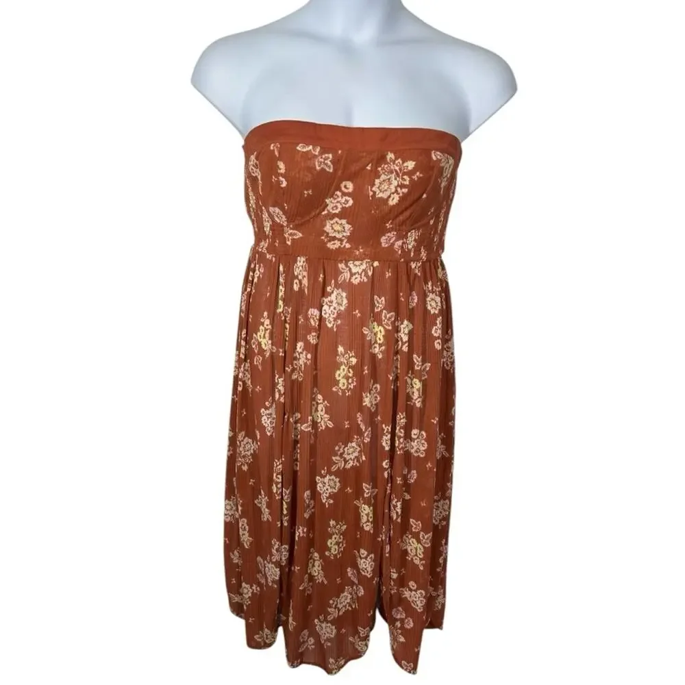 Free People Kitty Tube Floral Tunic Dress L